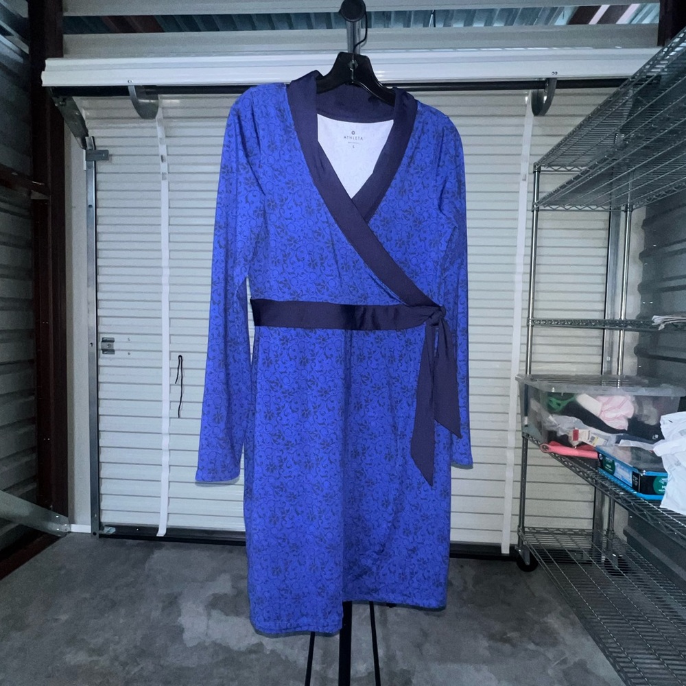Athleta Royal Blue Long Sleeve Dress
